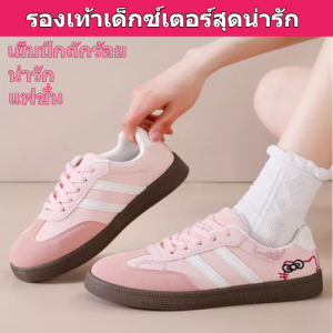 ปรับปรุงอารมณ์ รองเท้าผ้าใบ รองเท้าสีขาว สะดวกสบาย แรงดึงดูดทางการมองเห็น แมว เอกลักษณ์ กลุ่มคนหนุ่มสาว ผู้หญิงทันสมัย เบา วัสดุหนังนุ่ม