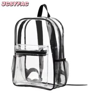 JCSYFAC PVC trong suốt Ba lô thể dục thể thao ba lô cho các hoạt động ngoài trời và trường du lịch công suất lớn túi chống thấm nước