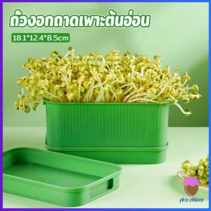 First Chioce  กล่องเพาะถั่วงอก ถาดเพาะต้นอ่อน  ไม่ต้องใช้ดิน นำกลับมาใช้ใหม่ได้ 1ชุด bean sprouts tray