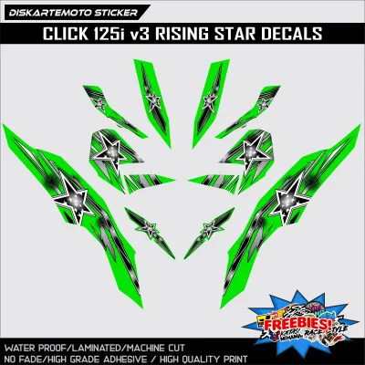 Click 125i v3/v4 Star Decals Sticker Striping