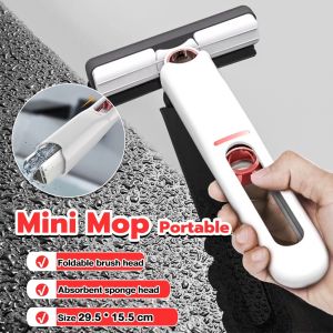YP Portable Mini Mop Home Kitchen Car Cleaning Squeeze Mop Desk Cleaner Glass Sponge Cleaning Mop