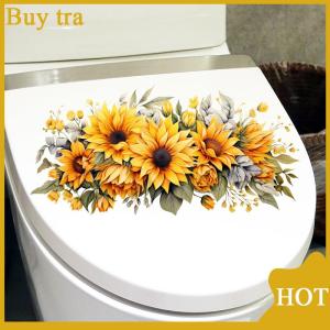 [Buytra] Toilet Sticker Flower Sticker Bathroom Self-adhesive Painting Waterproof Sticker Toilet Cover Bathroom Wall Sticker
