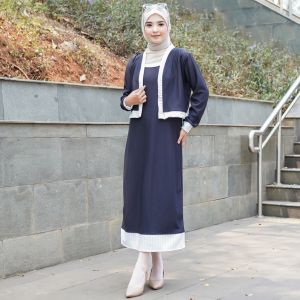 AQILA - One Set Wanita Dress Adelia Hornet 2in1 (Cardi + Dress)