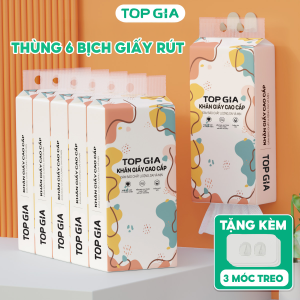 Giấy vệ sinh treo tường Top Gia 1280 tờ treo tường đa năng cao cấp tiện lợi siêu dai mềm mại