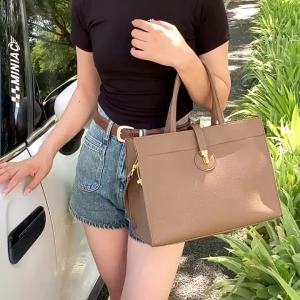 Túi tote nữ mẫu mới xuân hè túi xách tay chất liệu cao cấp dung tích lớn túi đeo vai đơn giản túi công sở đi làm.
