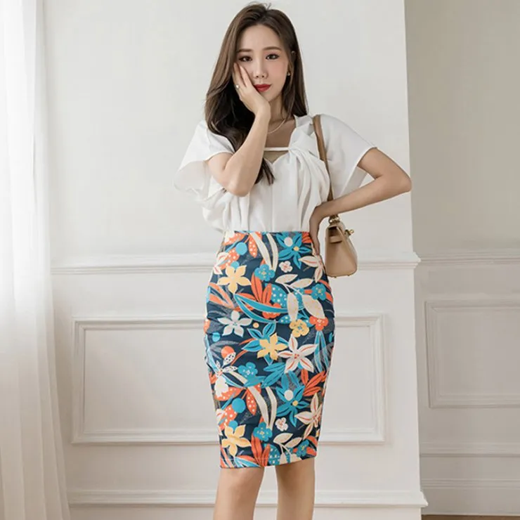 INWPLLR New Fashion Design Tie-dye Skirts Women Korean-style