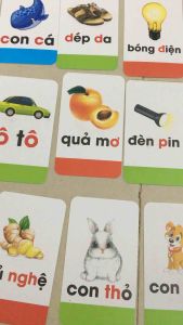Bộ Thẻ Chữ cái Số và chữ ghép in giấy cứng
