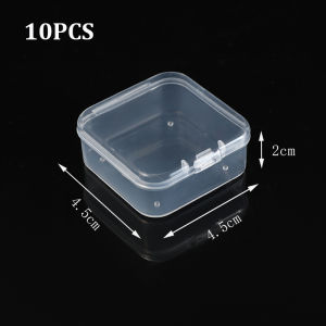 O-New 60PCS Mini Storage Box Transparent Square Plastic Box Earrings Jewelry Packaging Box Jewelry Organizer