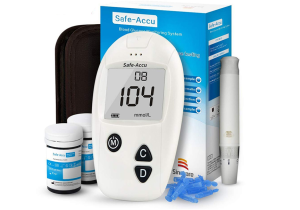 Máy đo đường huyết Sinocare Safe Accu tặng 1 hộp 50 que thử và hộp 50 kim chích máu