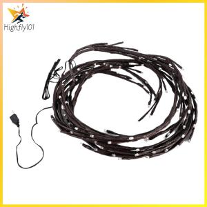 【HOSPORT】Wall Decoration Vine Lights with Remote Control Tree Branch Lamp Rattan Tree Decorative Light for Christmas Decoration