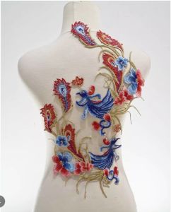 sepasang bordir burung phoenix