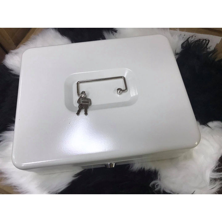12 Inch Security Box Black Cash Box New 12-inch Security Safety Cash Box Drawer with Key ...