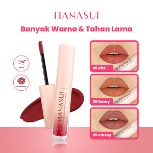 Hanasui Mattedorable Lip Cream - Velvet Matte Finish Melembabkan Ringan Tahan Lama Pigmented Olive Oil Vitamin E