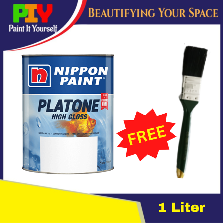 Nippon Paint Platone High Gloss (Page 1) Cat Minyak Besi Kayu (free