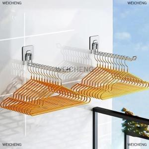 [COD] WEICHENG Linh hoạt treo tường móc lưu trữ không gian tiết kiệm có thể gập lại quần áo giá treo Windproof chống trượt tổ chức