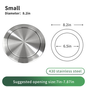 304 stainless steel countertop lid built-in round  shake lid garbage can suitable for kitchen Rest room，shopping mall washroom.