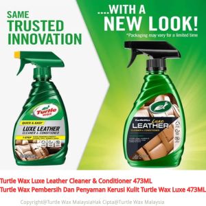 Turtle Wax Luxe Leather Cleaner & Conditioner 473ML @ Pembersih Dan Penyaman Kerusi Kulit 473ML