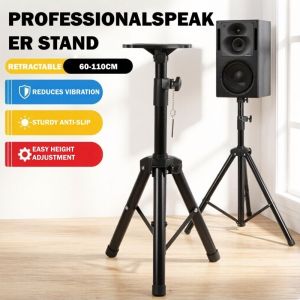 Speaker Tripod Stand- Adjustable 60 to 110cm Height Maximum Weight Capacity of 110 lbs