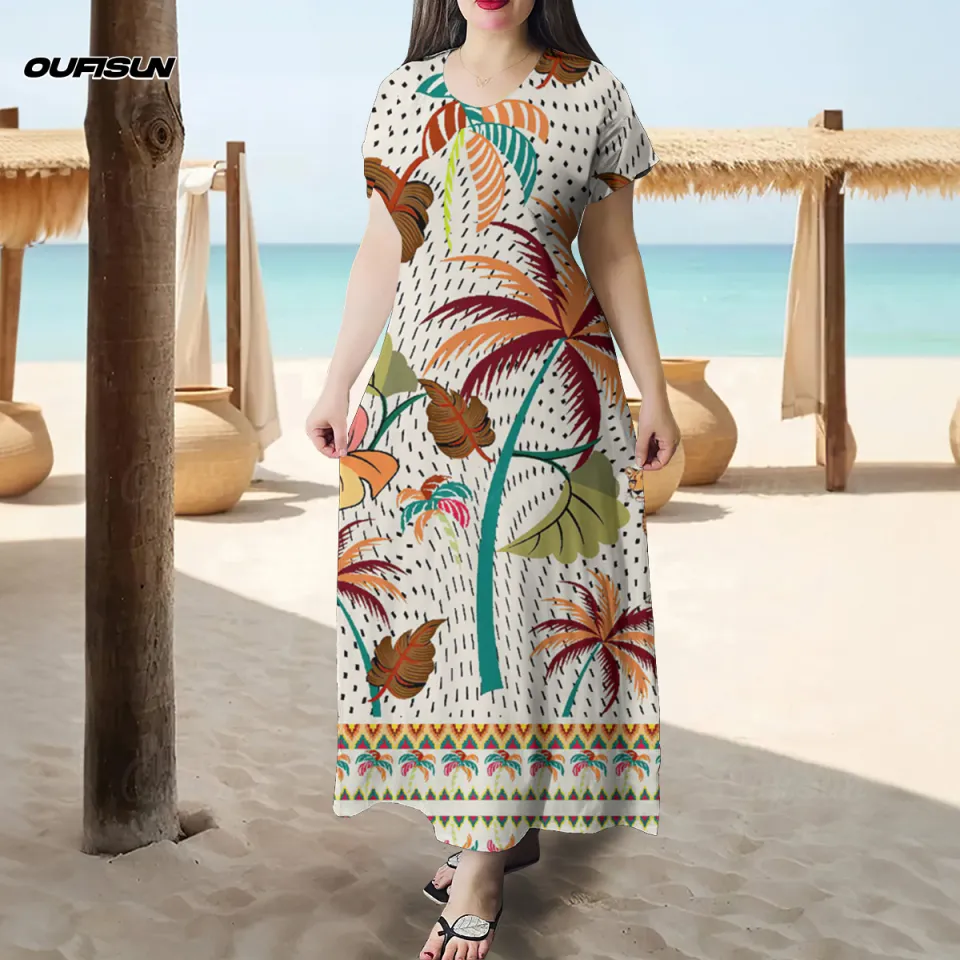 Traditional Hawaiian Elegant Hawaiian Dresses Cheap Hawaiian Maxi Dress  Plus Size Cheap Sale UOUA Hawaiian Dresses
