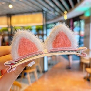 🔥Tamia👍Stereo Cat Ear Hairpin Childrens Hairpin Korean Princess Childrens Hair Ornament Girls Side Clip Baby Headdress