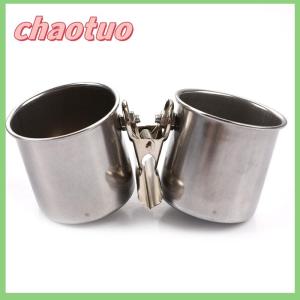 chaotuo Bát ăn nước Thức ăn cho thú cưng hình tròn cho Chim Vẹt bằng thép không gỉ