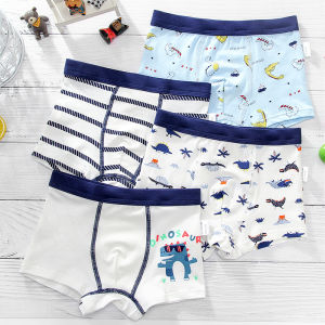 4Pcs Cacti Keno Boxer Briefs for Children Stretch Cotton Underwear For Boys Kids Underwear Cartoon Design Teenager