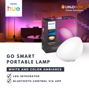 Philips Hue Go Portable Smart Light | RGBW Colour Ambiance | Rechargeable Bluetooth Table Lamp