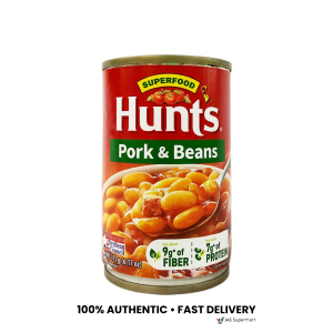 Hunt’s Pork and Beans Original 390g & 175g– Classic Ready-to-Eat Canned Beans