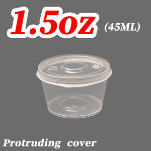 100pcs Sauce Cup with Lid Multipurpose Small Plastic Containers