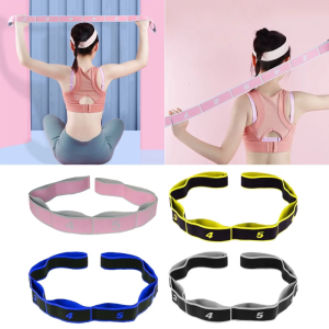 Stretching Strap 8 Loop Yoga Straps for Stretching Elastic Stretch Strap Stretch Band for Exercise Yoga Fitness Gym