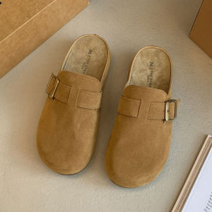 Retro Versatile Closed-Toe Mules For Women 2026 Spring And Autumn New Fashion Soft Sole Comfortable WomenS Slippers