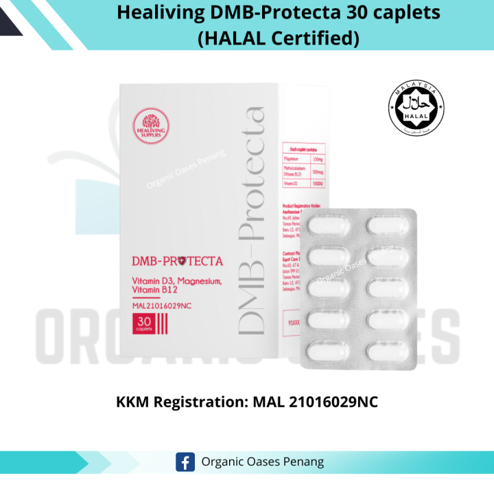 Healiving Supplies DMB-Protecta 30 caplets (Magnesium, Vitamin D3 ...