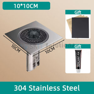 【SKIT SG】Stainless Steel Odor Proof Floor Drain Core 10cm / 15cm Large Size 3-Way Washing Machine Drain Connector Cover Quick Drainage Anti Odor Anti Backflow Floor Drain Filter Bathroom Kitchen Shower Waste Drain Cover Rust Resistant Removable Strainer