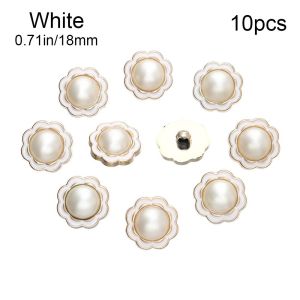 SPARAK 10Pcs Nhựa Nút may Đồ trang trí chỉ Nút quần áo ngọc trai Phụ kiện may vá Nút áo sơ mi