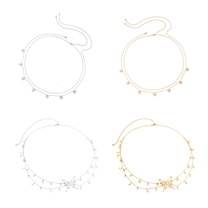 Fashionable Women’s Waist Chain with Butterfly and Tassels Detail Double Layer Design Beach Travel Body Gift