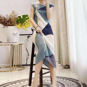 NOVA Miyake pleated high-end dress women new slim slimming dress for spring and summer of 2021