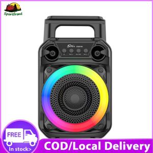 【Free Shipping】 Wireless Portable Bluetooth Karaoke Speaker with Colorful RGB Lights and Microphone for Parties