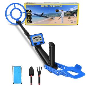 Kids Metal Detector Lightweight 1.2lbs Adjustable 60cm To 79cm Rod Secure Cover Detects Gold Silver 10cm Underground Depth