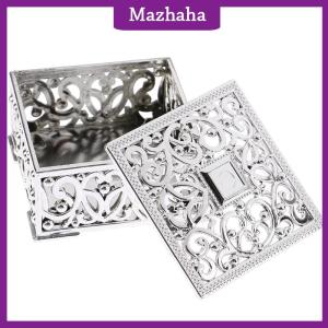 Mazhaha Hộp nữ trang kho báu bằng nhựa hộp kẹo vuông hộp quà cưới ngực kho báu