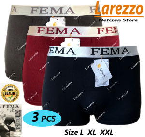 Larezzo - 3 PCS Celana Dalam/CD Pria Boxer FEMA 7728 Size L XL XXL/sempak/underwear Laki-laki