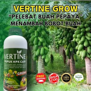Vertine Grow Pupuk Pelebat Buah Pepaya Memperbanyak Buah Pepaya + ZPT + Perekat Anti Hama Kemasan 1 Liter