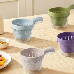GOLFDIN 2-in-1 Kitchen Drain Basket with Handle Double Layer Drain Rack Vegetable Drain Basket