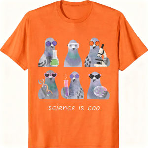 [Local Stock] VCC Science Teacher Pigeon Graphic Printed Tshirt Chemistry Biology Physics T-Shirt Crew Neck Short Sleeve Cotton Summer Man Tees