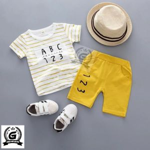 GENESIS FASHION [COD] - Setelan Anak Laki-Laki ABC [ADA KANTONG DI CELANA] Usia 3- 6 tahun