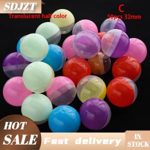 SDJZT 50pcs Mini 32mm rõ ràng minh bạch nhựa viên nang đồ chơi bất ngờ bóng nhỏ container làm những điều mô hình gashapon đồ chơi