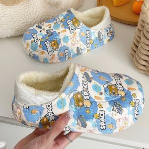 Dép Crocs Cotton Ấm Áp Dép Xăng Đan Thời Trang Hàn Quốc Đáng Yêu Bằng Vải Nhung Lông Cho Nữ Dép Bít Gót Chống Thấm Nước Với Jibbitz Charm Cho Crocs