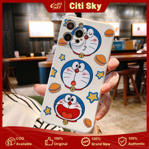 CitiSky Doraemon เคสมือถือ ​ซิลิโคนด้านข้าง เคส สำหรับ​1แถม1 iPhone 13 Pro Max เคส iPhone 13/13 Pro เคส iPhone 13 mini เคส