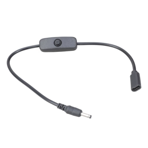 Type C Female to 3.5mmx1.35mm Power Charging Cable with Switching for Router Camera Fan LED Light Security Camera Accessory