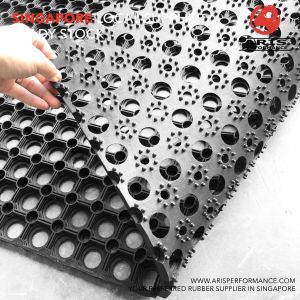 Commercial Kitchen Anti Slip Floor Mat Restaurant Kitchen Rubber Ring Mat Bar Counter Rubber Mat - 1m x 1m