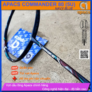 [HCM] Vợt cầu lông Apacs Commander 80 Navy Blue (5U) – Vợt cân bằng hơi thiên công nước sơn màu lính hải quân